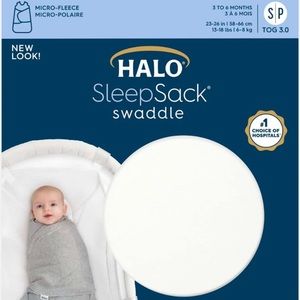 HALO Micro Fleece Sleepsack Swaddle, Wearable Blanket, Cream, Small, 3-6 Months